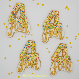 Nummers met tekst cookie cutter 9 cm  (3)