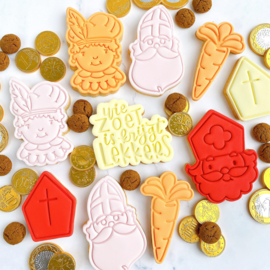 Wortel cookie stempel & cookie cutter 2 delig