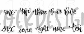 Numbers met tekst cookie cutter & stencil *NEW DESIGN*