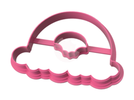 Regenboog wolk aan elkaar 9 cm cookie cutter