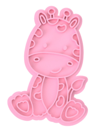 giraffe baby stempel  & cookie cutter - 2 delig