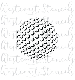 Golf ball cookie stencil