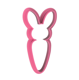 Bunny wortel  cookie cutter 7,5 cm