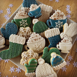 Winter kleding cookie cutter set