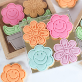 Bloemen set stempels & cookie cutters - 6 delig