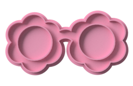 Bloem bril  stempel & cookie cutter 2 delig