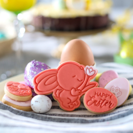konijn met tulp  & cookie cutter 2 delig