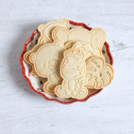 giraffe baby stempel  & cookie cutter - 2 delig