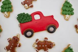 Truck met kerstboom  cookie cutter