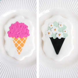 Bouquet or Ice Cream - 2 Piece Stencil