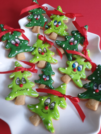 Kerstboom schuin cookie cutter