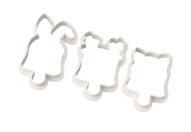 Trio ijs diertjes cookie cutter