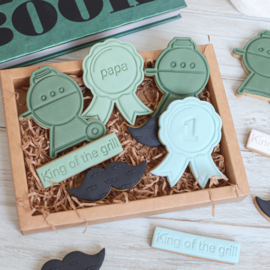 BBQ stempel  & cookie cutter - 2 delig