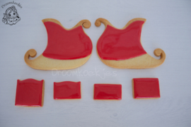 3D arre-slee met cadeautjes cookie cutters