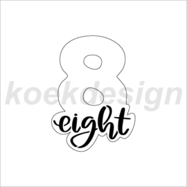 Nummers met tekst cookie cutter 9 cm  (3)