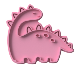Dino #  & cookie cutter - 2 delig