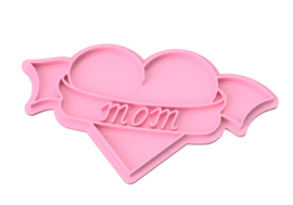 Hart MOM stempel & cookie cutter - 2 delig