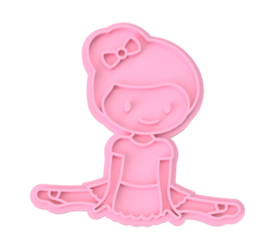 Ballet # meisje stempel & cookie cutter 2-delig