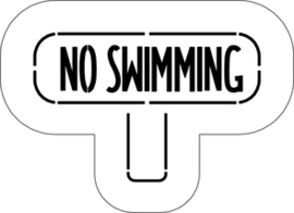 Bordje no swim cookie cutter & hulp stencil