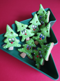 Kerstboom schuin cookie cutter