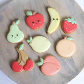 chubby fruit  set  cookie cutters 8 delig