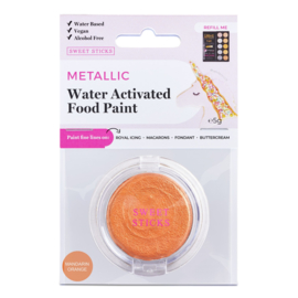 WATER ACTIVATED EDIBLE ART PAINT: Mandarin orange