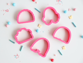 KD Collectie regenboog  cookie cutters incl. 5 bijpassende kaartjes