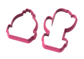 Duo cactus cookie cutter set