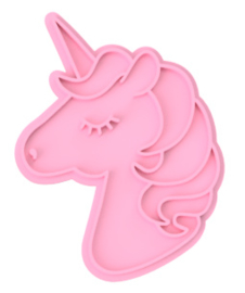 Unicorn stempel  & cookie cutter - 2 delig