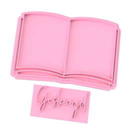 Boek - geslaagd stempel & cookie cutter - 3 delig