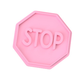 stop bord stempel  & cookie cutter - 2 delig