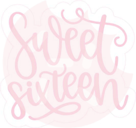 Sweet sixteen  cutter & stencil set