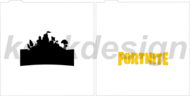 Fortnite cookie stencil - 2 delig