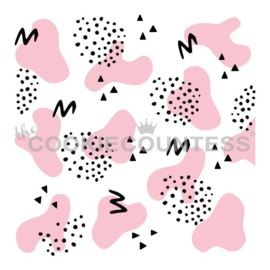 Abstract Bits Pattern 2 piece stencil