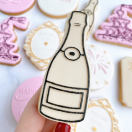 Nieuwjaar - Champagne  & cookie cutter - 2 delig