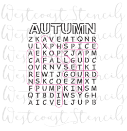 Autumn search cookie stencil