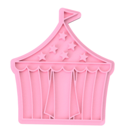 Tent stempel  & cookie cutter - 2 delig