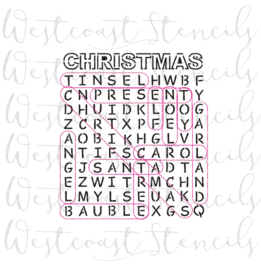 Christmas search cookie stencil