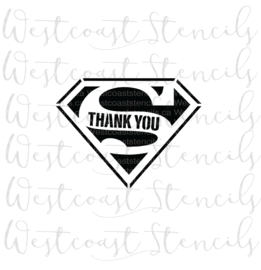 Super thank you  cookie stencil