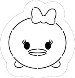 Tsum tsum duck 2 delig  cookie cutter & hulp stencil