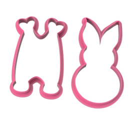 romper en rammelaar cookie cutters - 2 - delig