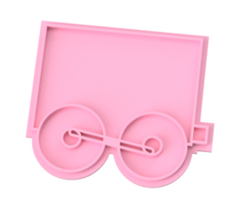 wagon stempel & cookie cutter - 2 delig