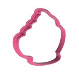 Koffie kop met toef cookie cutter