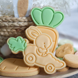 Bunny auto & cookie cutter 2 delig