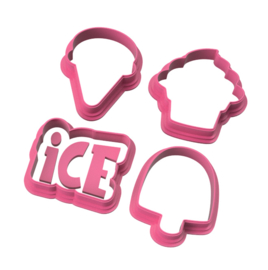 Chubby ice mini's  4 delige cookie cutters