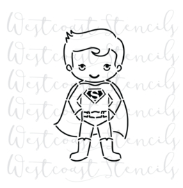 Superman PYO cookie stencil