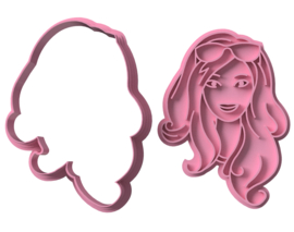 Doll party stempel & cookie cutter 2-delig