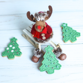 Kerstboom stempel  & cookie cutter - 2 delig