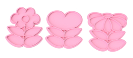 Boeket stempels & cookie cutters - 6 delig