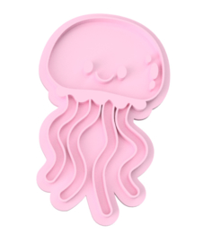 Jelly fish stempel & cookie cutter - 2 delig